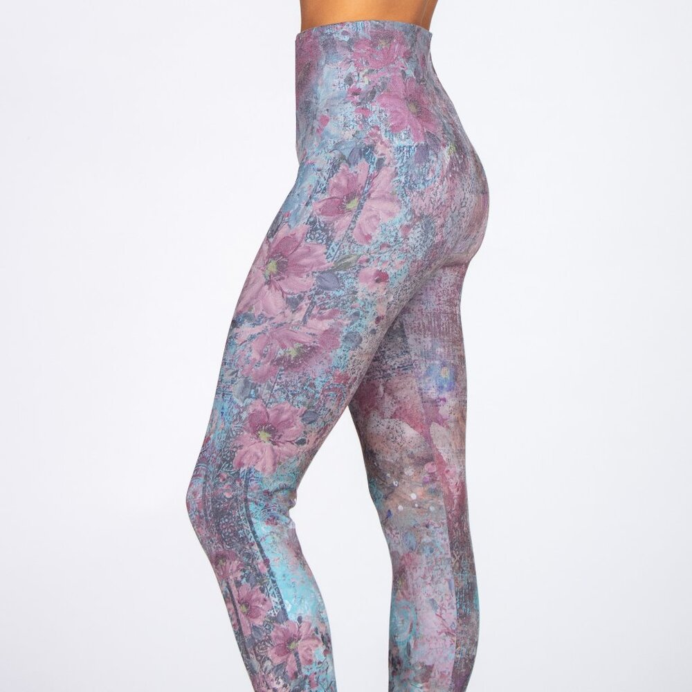 M. Rena Summer Floral Print Tummy Control Leggings